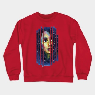 Design art face girl Crewneck Sweatshirt